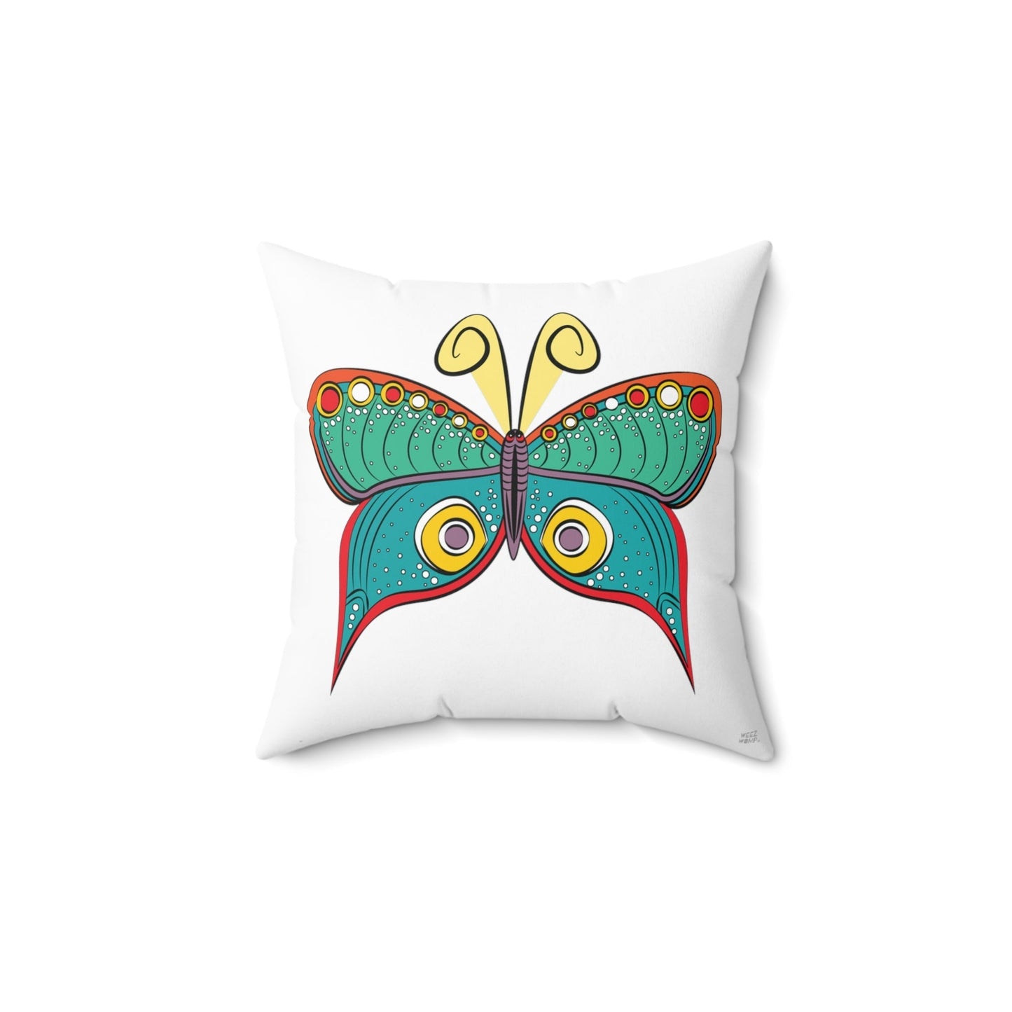 Butterfly Spun Polyester Square Pillow - WeezWomp