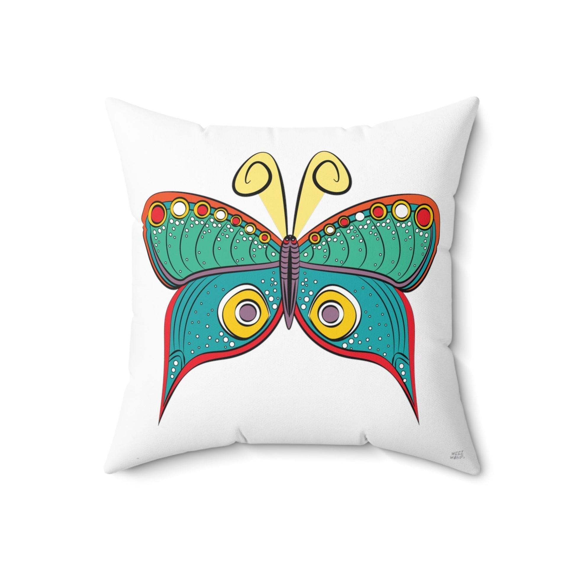 Butterfly Spun Polyester Square Pillow - WeezWomp