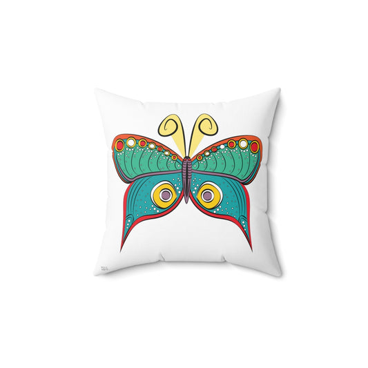 Butterfly Spun Polyester Square Pillow - WeezWomp