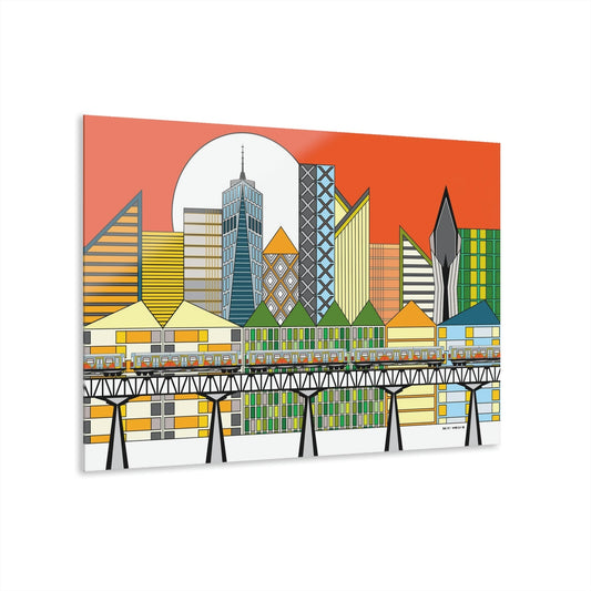 Cityscape Acrylic Print (French Cleat Hanging) - WeezWomp