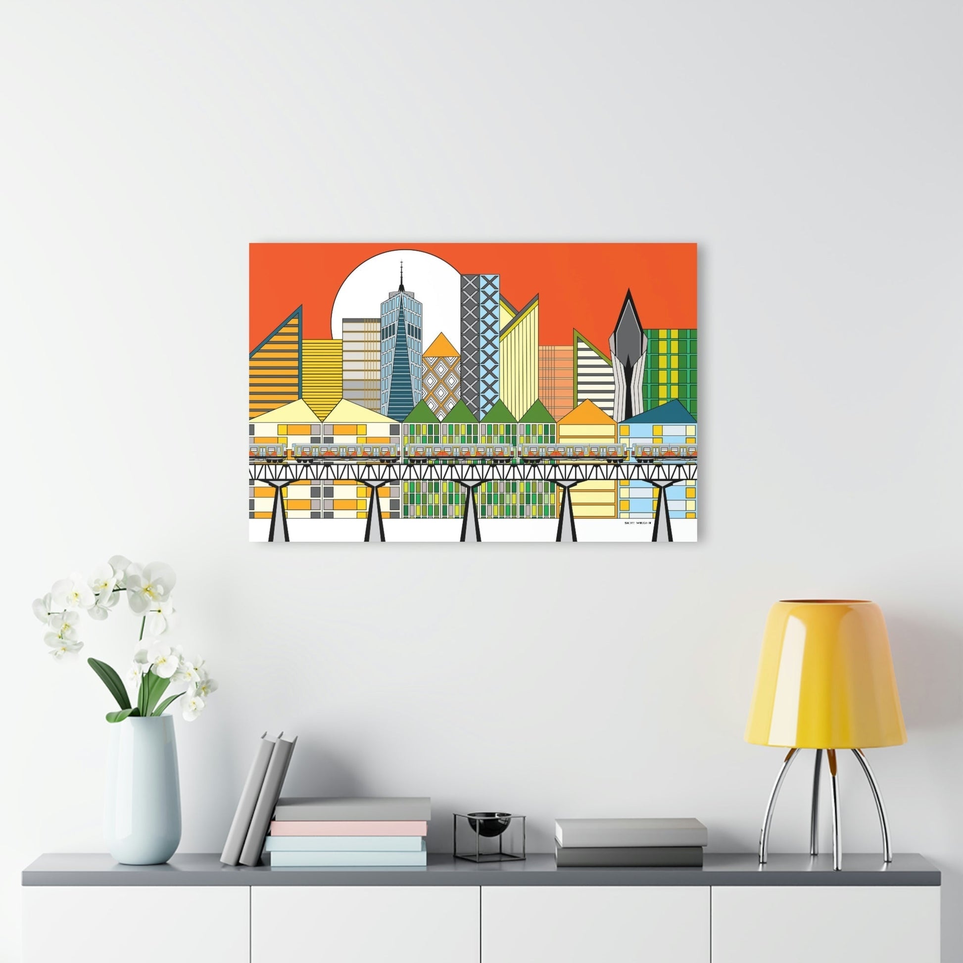 Cityscape Acrylic Print (French Cleat Hanging) - WeezWomp