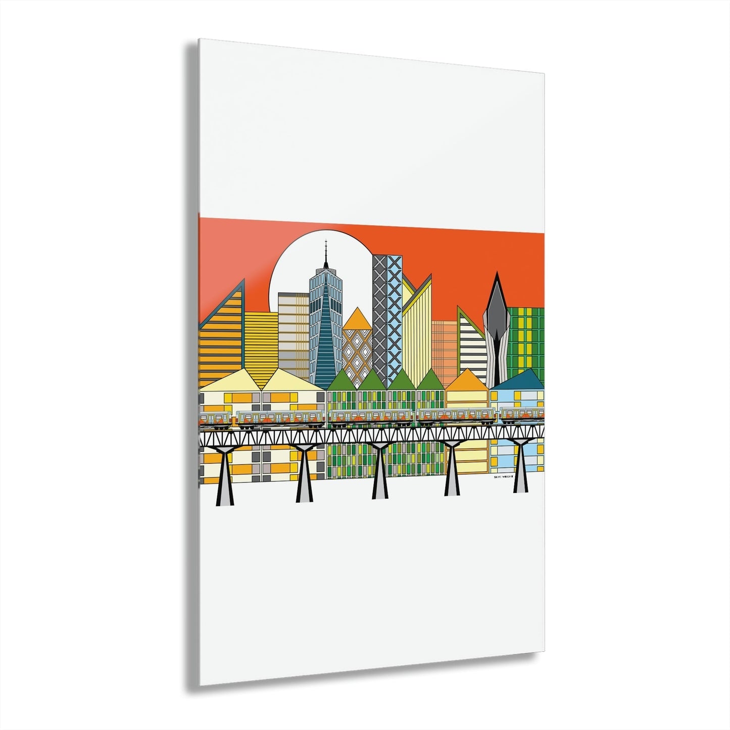 Cityscape Acrylic Print (French Cleat Hanging) - WeezWomp