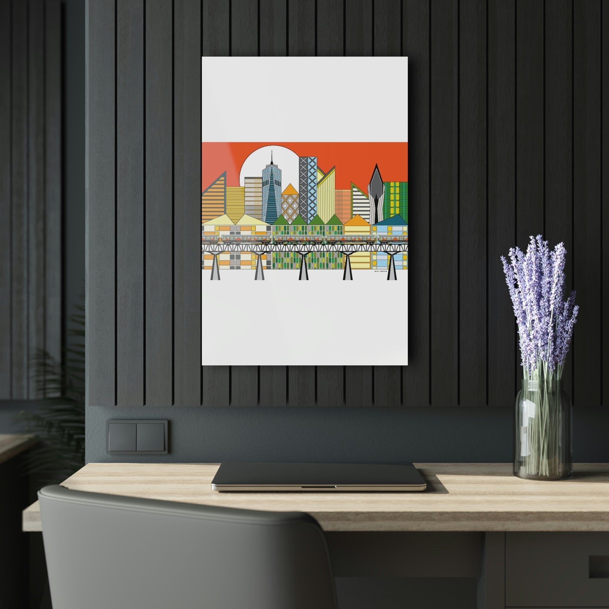 Cityscape Acrylic Print (French Cleat Hanging) - WeezWomp