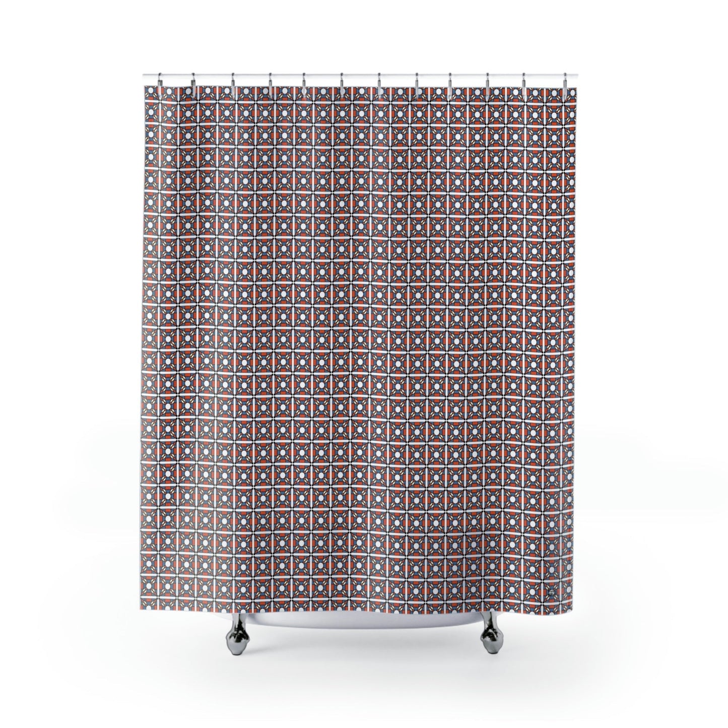 Geometric Pattern Shower Curtains, Stylish Bath Decor, Whimsical Shower Curtains, Modern Shower Curtains, Fun Shower Curtains - WeezWomp