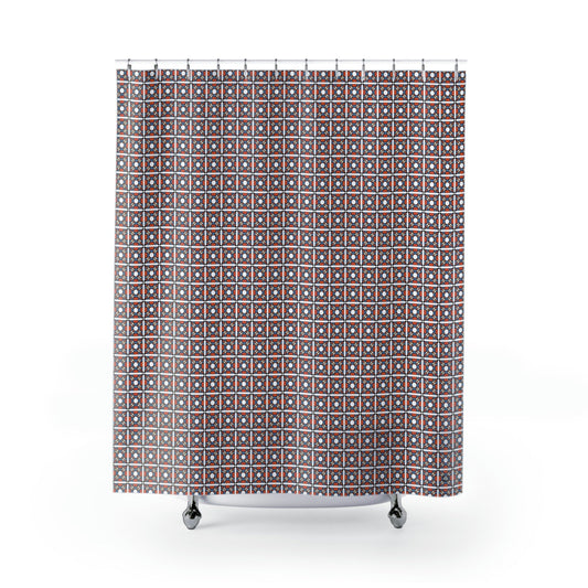 Geometric Pattern Shower Curtains, Stylish Bath Decor, Whimsical Shower Curtains, Modern Shower Curtains, Fun Shower Curtains - WeezWomp