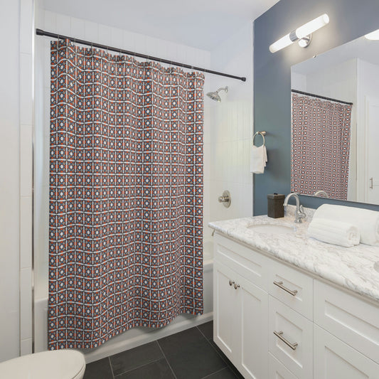 Geometric Pattern Shower Curtains, Stylish Bath Decor, Whimsical Shower Curtains, Modern Shower Curtains, Fun Shower Curtains - WeezWomp