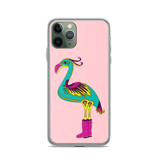 iPhone Fashion Case - Flamingo - iPhone 11, 11 Pro, 11 Pro Max, 12, 12 Mini, 12 Pro, 12 Pro Max, 7plus/8plus 7/8, SE, x/xs, XS Max, XR - WeezWomp
