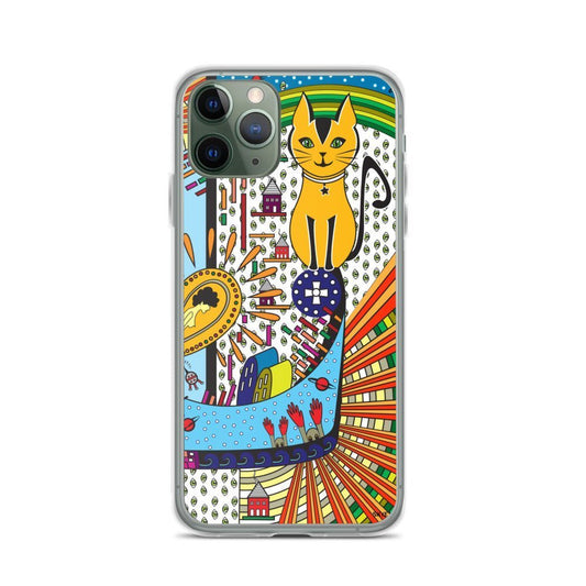 iPhone Protective Case Accessory - Alien Cat Invasion by WeezWomp - WeezWomp