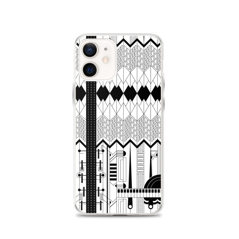 iPhone Protective Cell Phone Case Accessory - Forte in Black & White by WeezWomp - WeezWomp