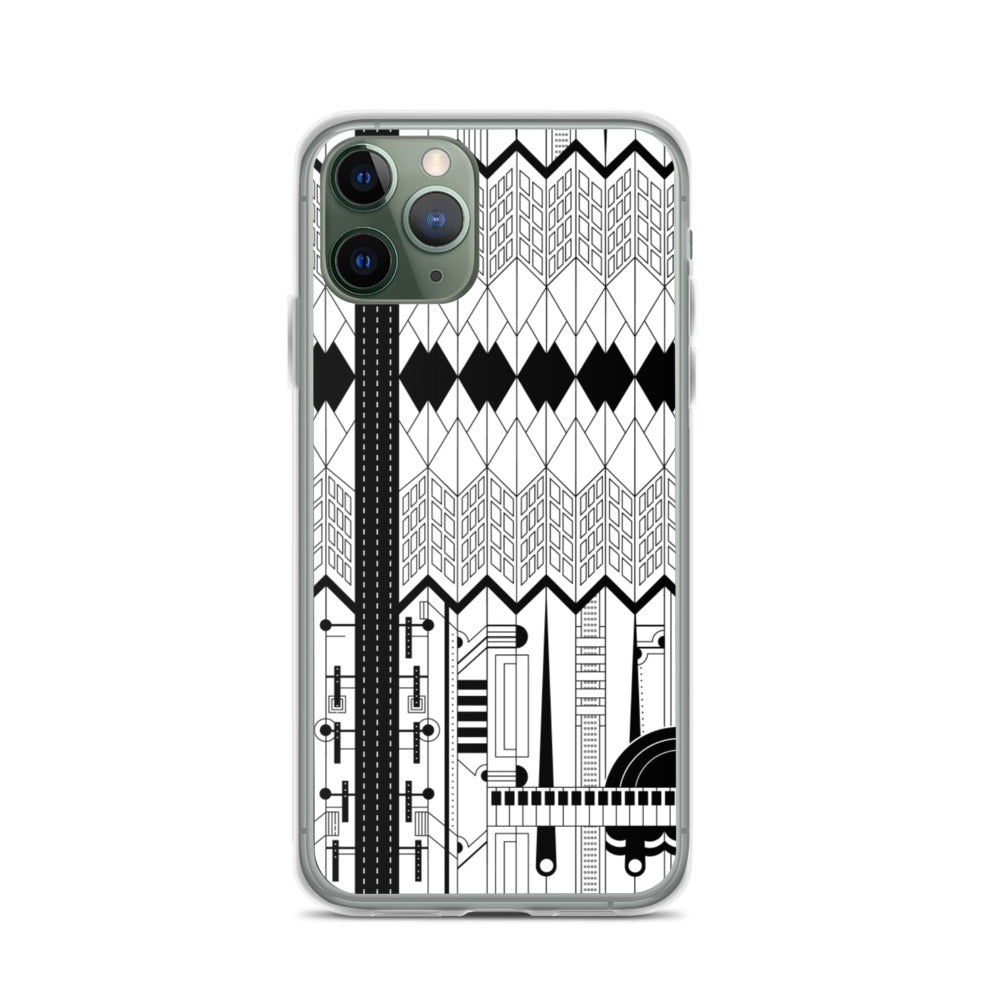 iPhone Protective Cell Phone Case Accessory - Forte in Black & White by WeezWomp - WeezWomp