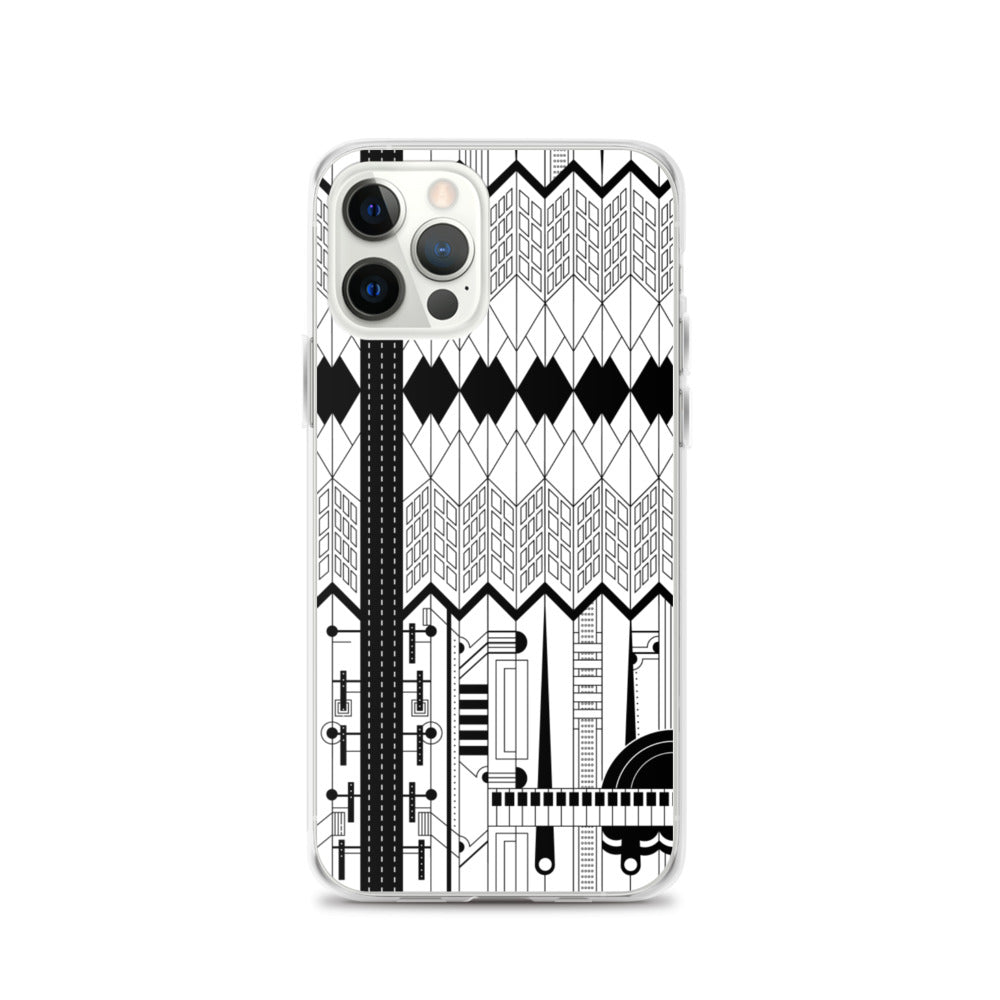 iPhone Protective Cell Phone Case Accessory - Forte in Black & White by WeezWomp - WeezWomp