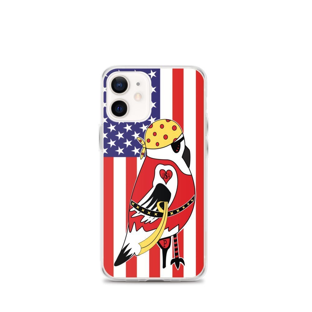 iPhone Protective Cell Phone Case - American Pirate with United States Flag - by WeezWomp - WeezWomp