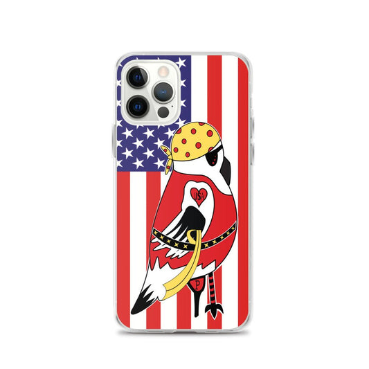 iPhone Protective Cell Phone Case - American Pirate with United States Flag - by WeezWomp - WeezWomp