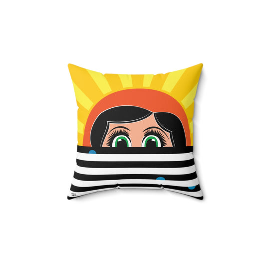 Lilly Spun Polyester Square Pillow - WeezWomp