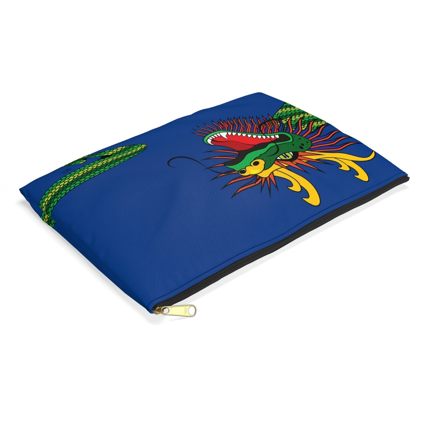 Lucky Dragon on Blue Makeup Pouch Organizer Cosmetic Bag Accessory Travel Pouch / Cosmetic Bags / Makeup Bags / Toiletry Bag / Waterproof Be - WeezWomp