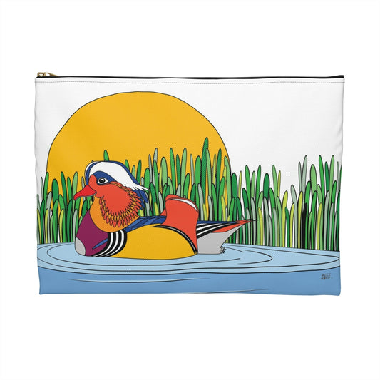 Mandarin Duck Travel Pouch Organizer Cosmetic Bag / Cosmetic Bags / Makeup Bags / Toiletry Bag / Waterproof Beauty Bag - WeezWomp