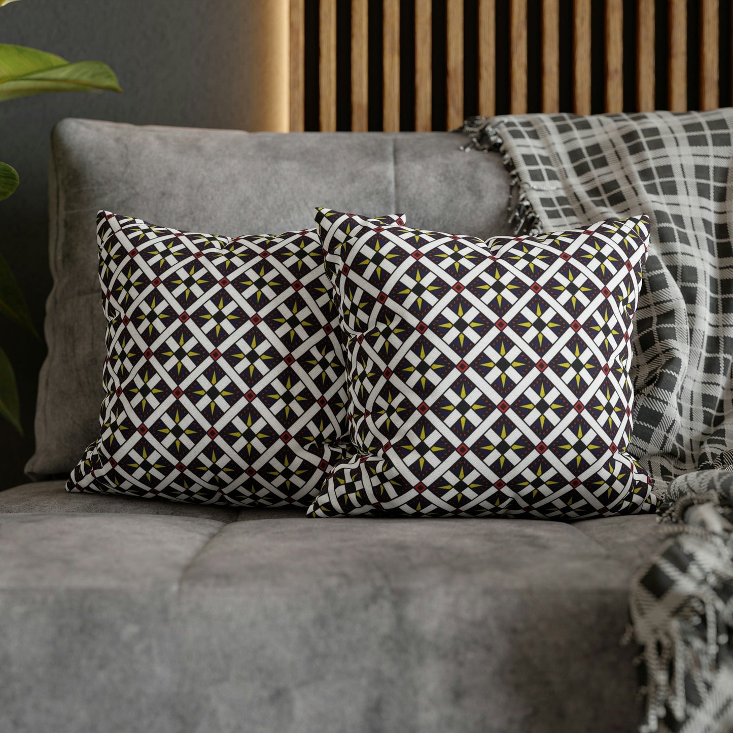 Roman Roads in Black and White Spun Polyester Square Pillow Case - WeezWomp