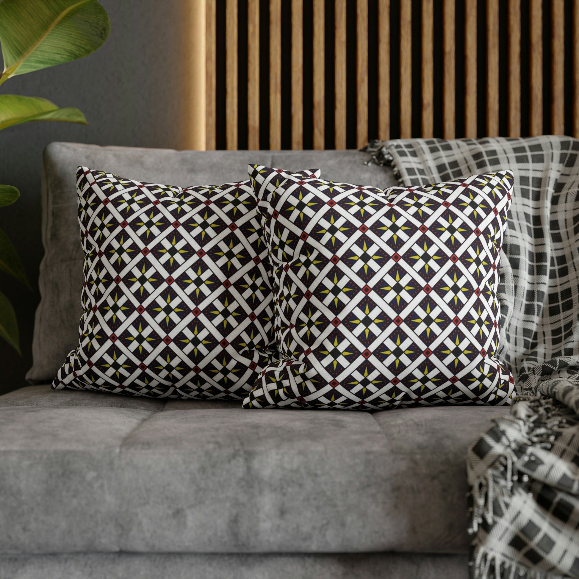 Roman Roads in Black and White Spun Polyester Square Pillow Case - WeezWomp