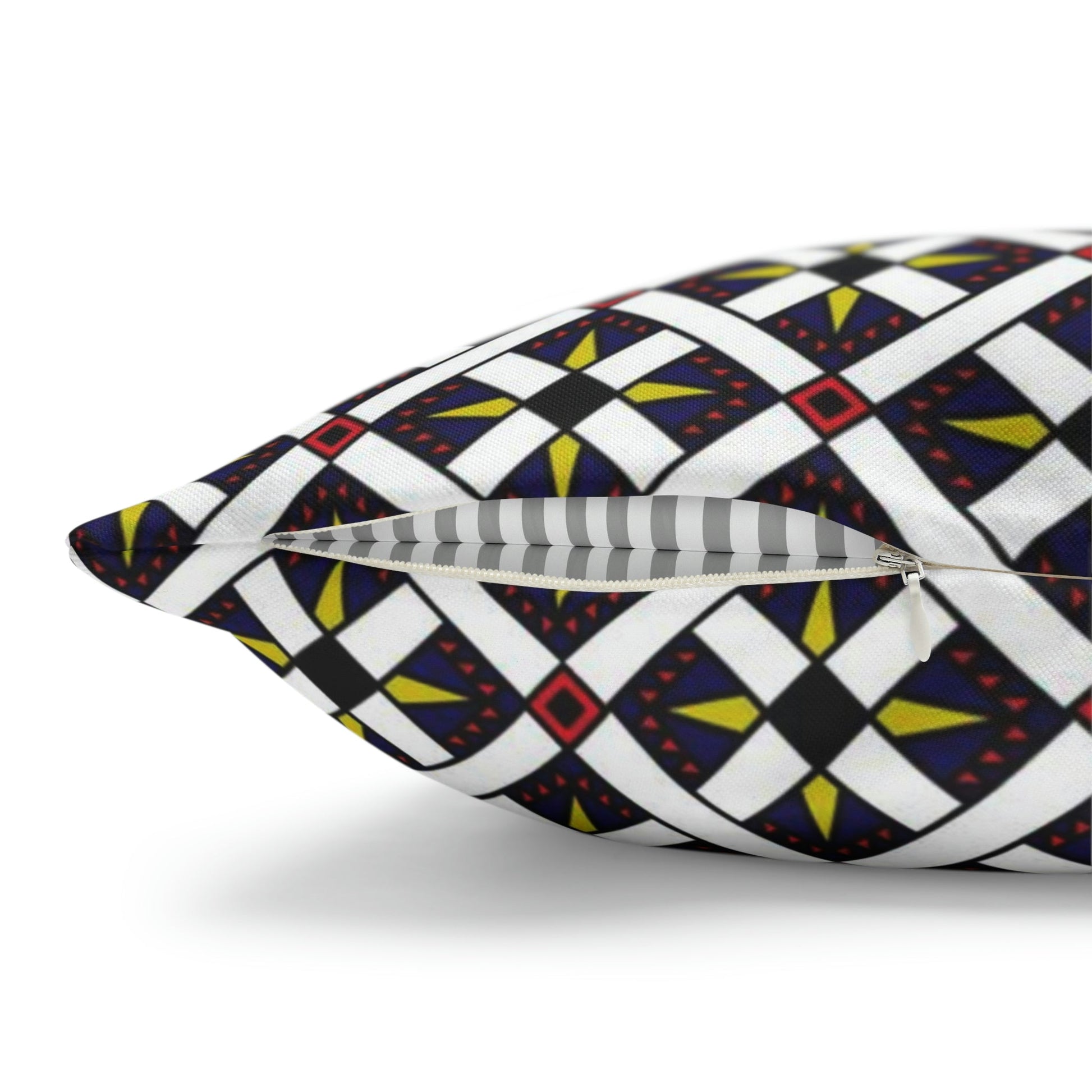 Roman Roads in Black and White Spun Polyester Square Pillow Case - WeezWomp