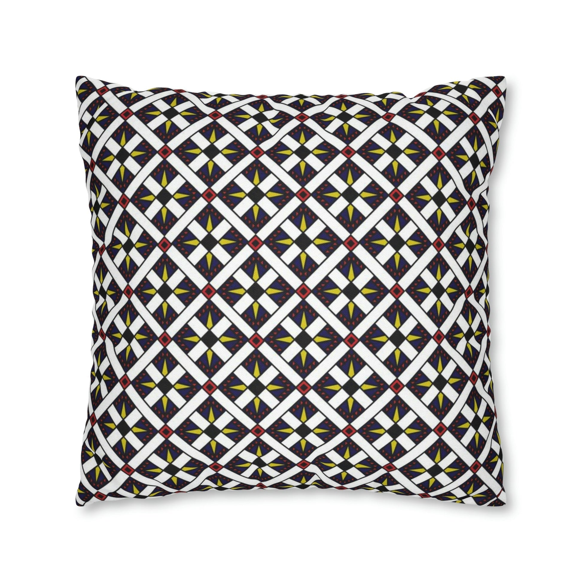 Roman Roads in Black and White Spun Polyester Square Pillow Case - WeezWomp
