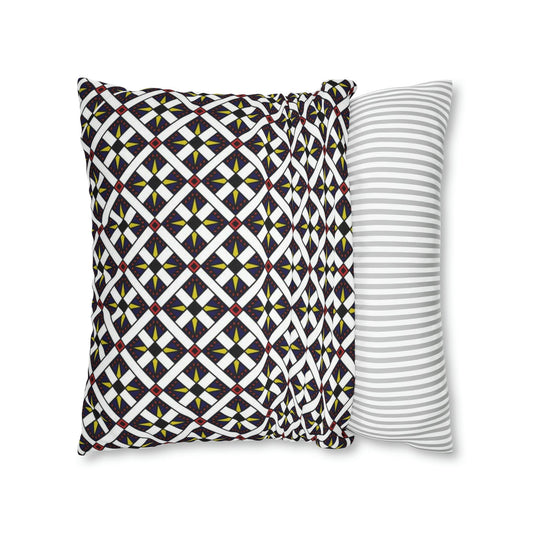 Roman Roads in Black and White Spun Polyester Square Pillow Case - WeezWomp