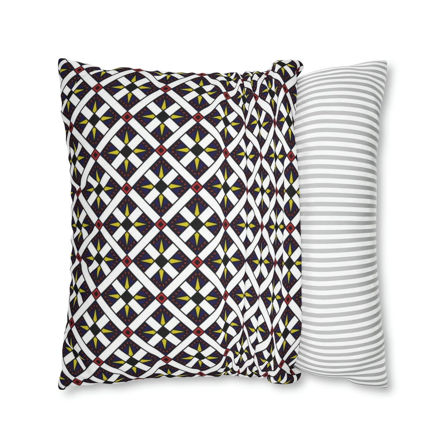 Roman Roads in Black and White Spun Polyester Square Pillow Case - WeezWomp