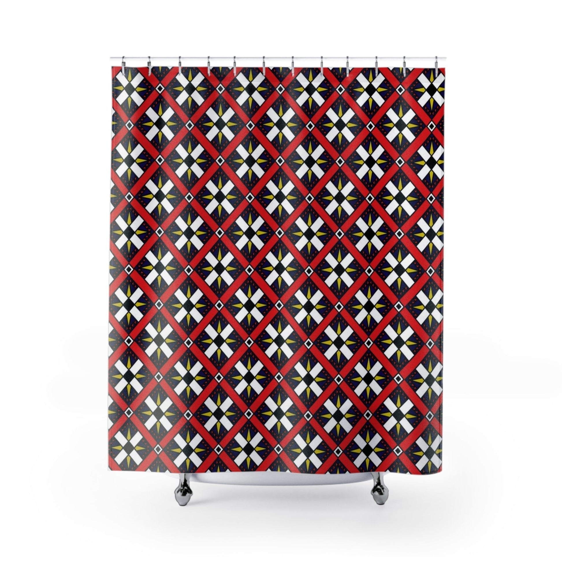 Roman Roads Shower Curtain, Stylish Bath Decor, Whimsical Shower Curtains, Modern Shower Curtains, Fun Shower Curtains - WeezWomp