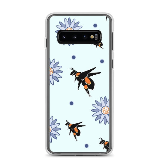 Samsung Galaxy Phone Case Accessory S10 S10+ S10e S20 S20p S20u - Bumble Bee Flower - WeezWomp
