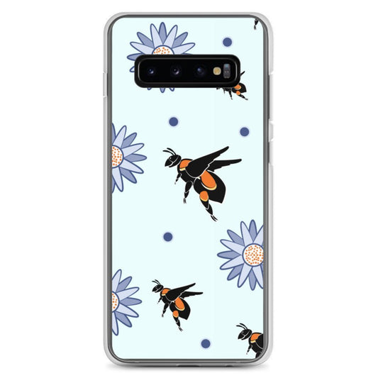 Samsung Galaxy Phone Case Accessory S10 S10+ S10e S20 S20p S20u - Bumble Bee Flower - WeezWomp
