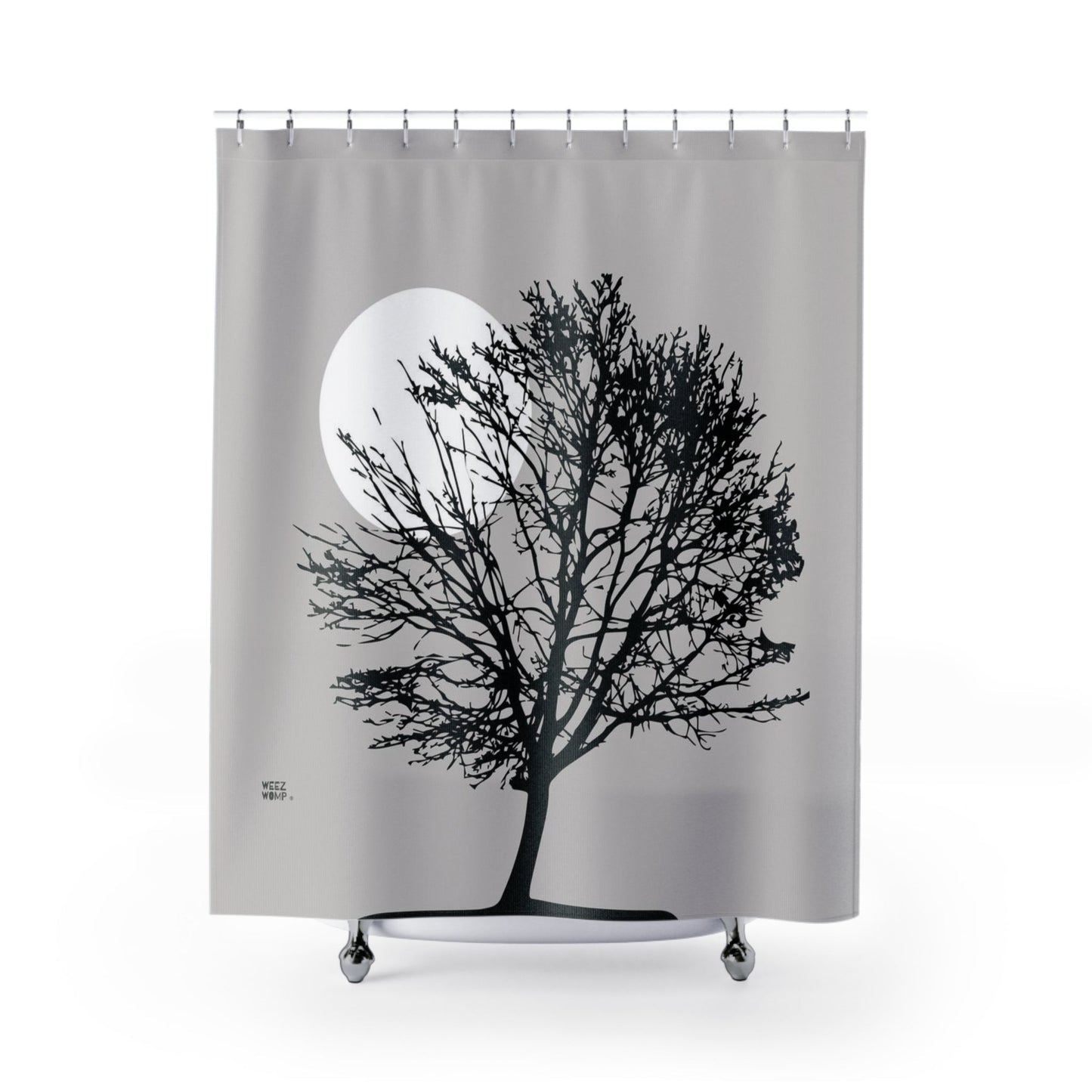 Shower Curtain. Tree Silhouette, Modern Fabric, Unique Shower Curtains, Home Decor, Fun Shower Curtains, Modern Shower Curtains, Nature Bath Decor - WeezWomp