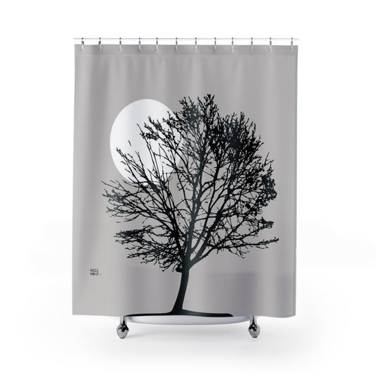 Shower Curtain. Tree Silhouette, Modern Fabric, Unique Shower Curtains, Home Decor, Fun Shower Curtains, Modern Shower Curtains, Nature Bath Decor - WeezWomp