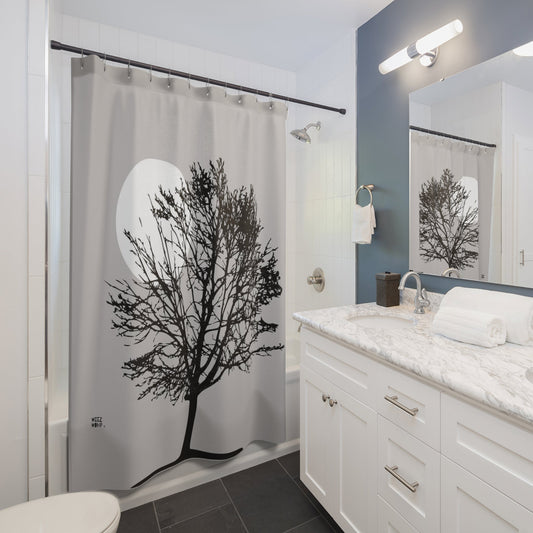 Shower Curtain. Tree Silhouette, Modern Fabric, Unique Shower Curtains, Home Decor, Fun Shower Curtains, Modern Shower Curtains, Nature Bath Decor - WeezWomp