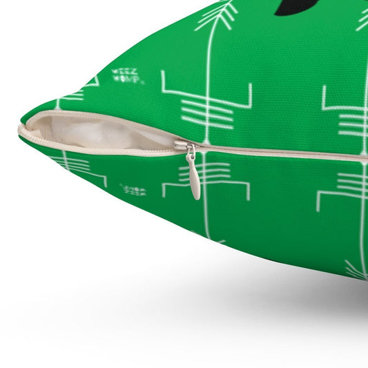 Spun Polyester Square Green Magical Unicorn Pillow by WeezWomp - WeezWomp