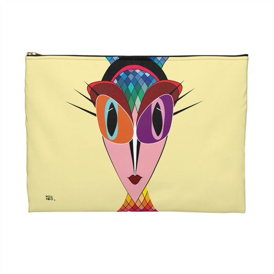 Stella in Yellow Travel Pouch Organizer Cosmetic Bag / Cosmetic Bags / Makeup Bags / Toiletry Bag / Waterproof Beauty Bag - WeezWomp