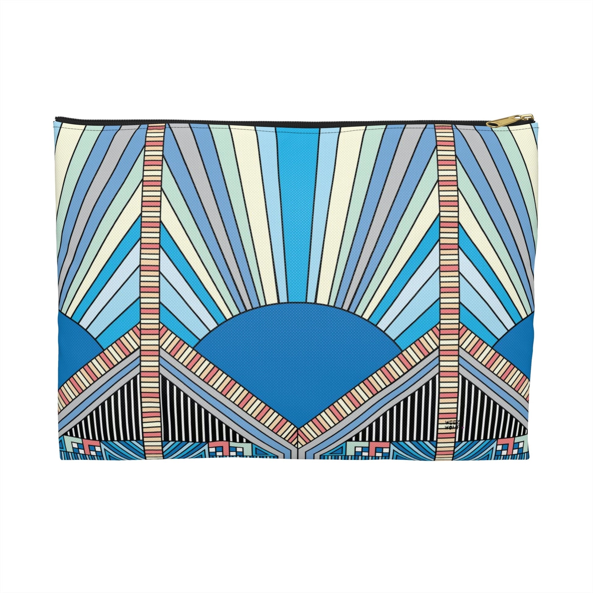 Sunrise Makeup 8 x 11 Pouch Organizer Cosmetic Bag Accessory Travel Pouch / Cosmetic Bags / Makeup Bags / Toiletry Bag / Waterproof Beauty Bag - WeezWomp