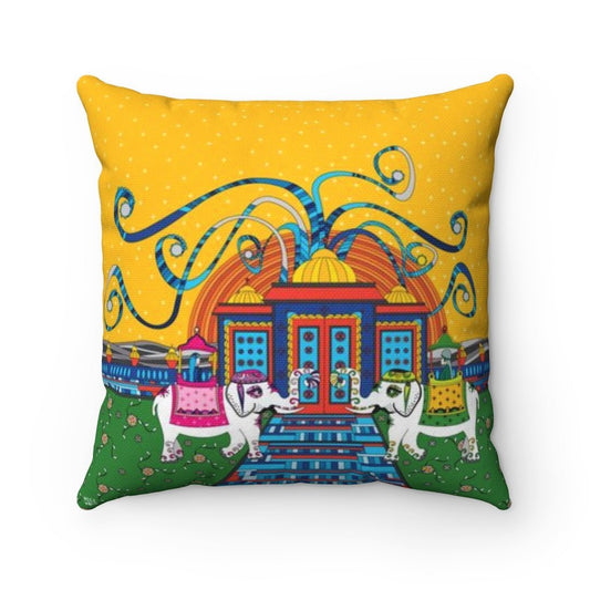 The Wedding Spun Polyester Square Pillow by WeezWomp - WeezWomp