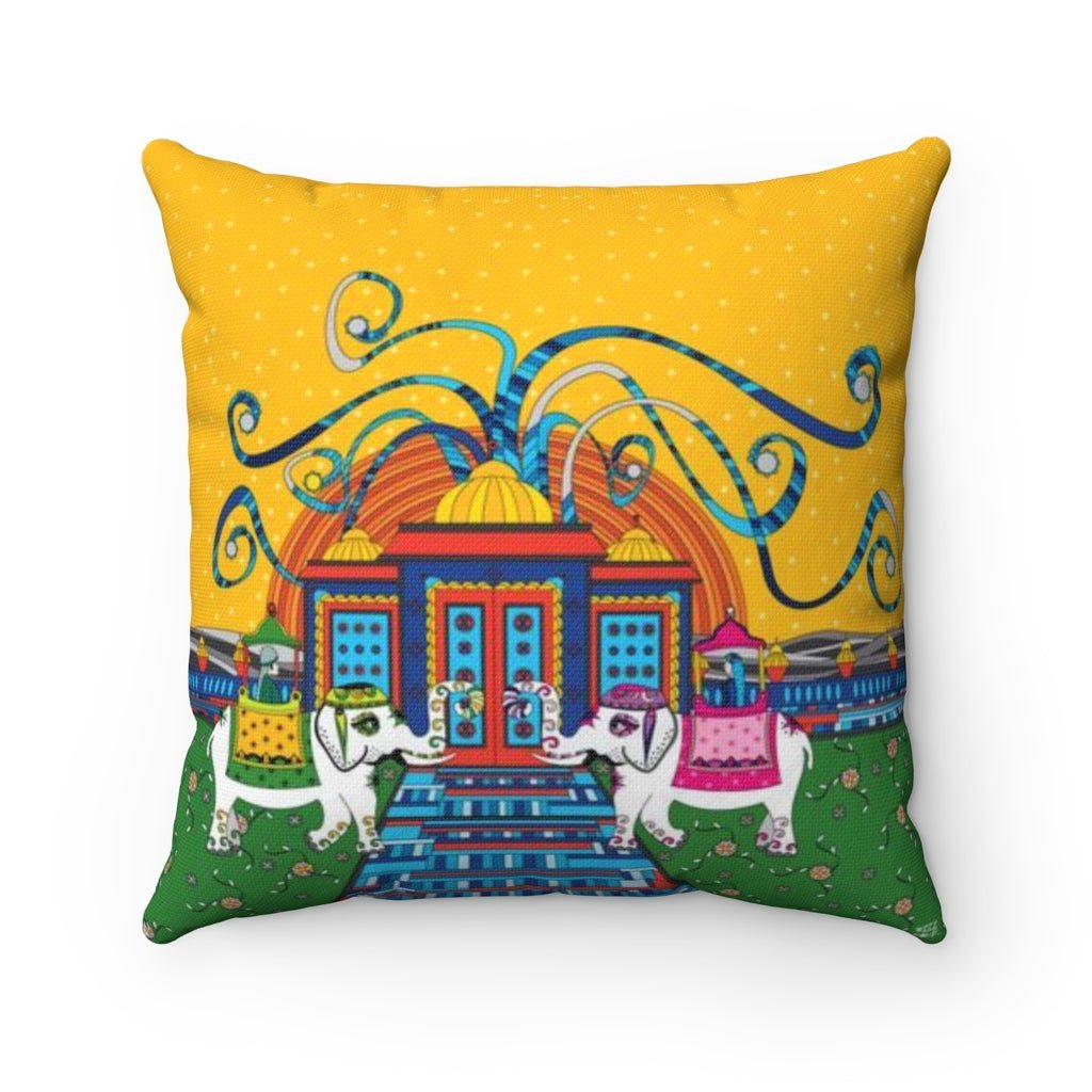 The Wedding Spun Polyester Square Pillow by WeezWomp - WeezWomp