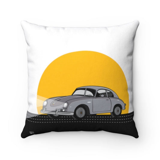 THROW PILLOW, 1955 Porsche, Modern Fabric, Square Pillow, Fun Pillow, Classic Car Decor - WeezWomp