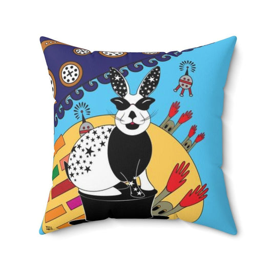 THROW PILLOW, Bunny Pillows, Bunny Decor, Accent Square Pillow, Kids Decor, Fun Home Decor - WeezWomp