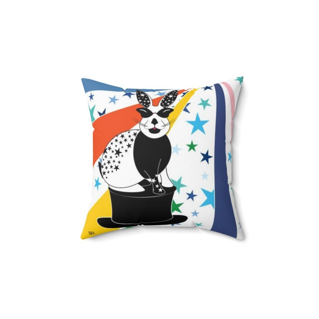 THROW PILLOW, Bunny Pillows, Bunny Decor, Accent Square Pillow, Nursery Decor, Fun Home Decor - WeezWomp