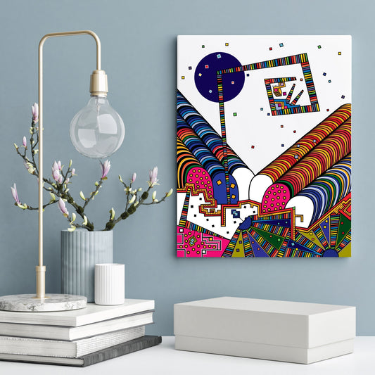 Wall Art, Folk Art, Contemporary Art, Pop Art, Retro Art, Fine Art, Modern Art, Contemporary Art, Extra Large Wall Art, Ascension - WeezWomp