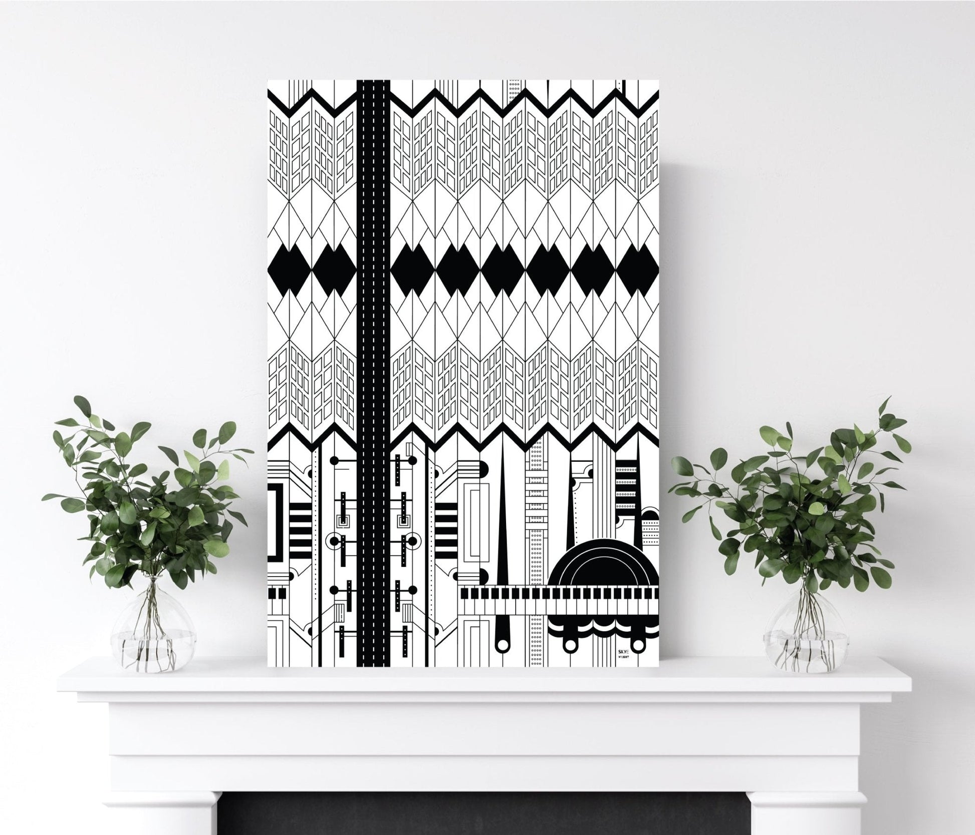 Wall Art, Folk Art, Contemporary Art, Pop Art, Retro Art, Fine Art, Modern Art, Contemporary Art, Extra Large Wall Art Two Sides to Every Story - WeezWomp