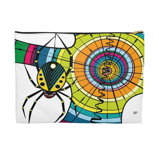 Weaver Spider 8 x 11 Makeup Pouch Organizer Cosmetic Bag Accessory Travel Pouch / Cosmetic Bags / Makeup Bags / Toiletry Bag / Waterproof Beauty Bag - WeezWomp