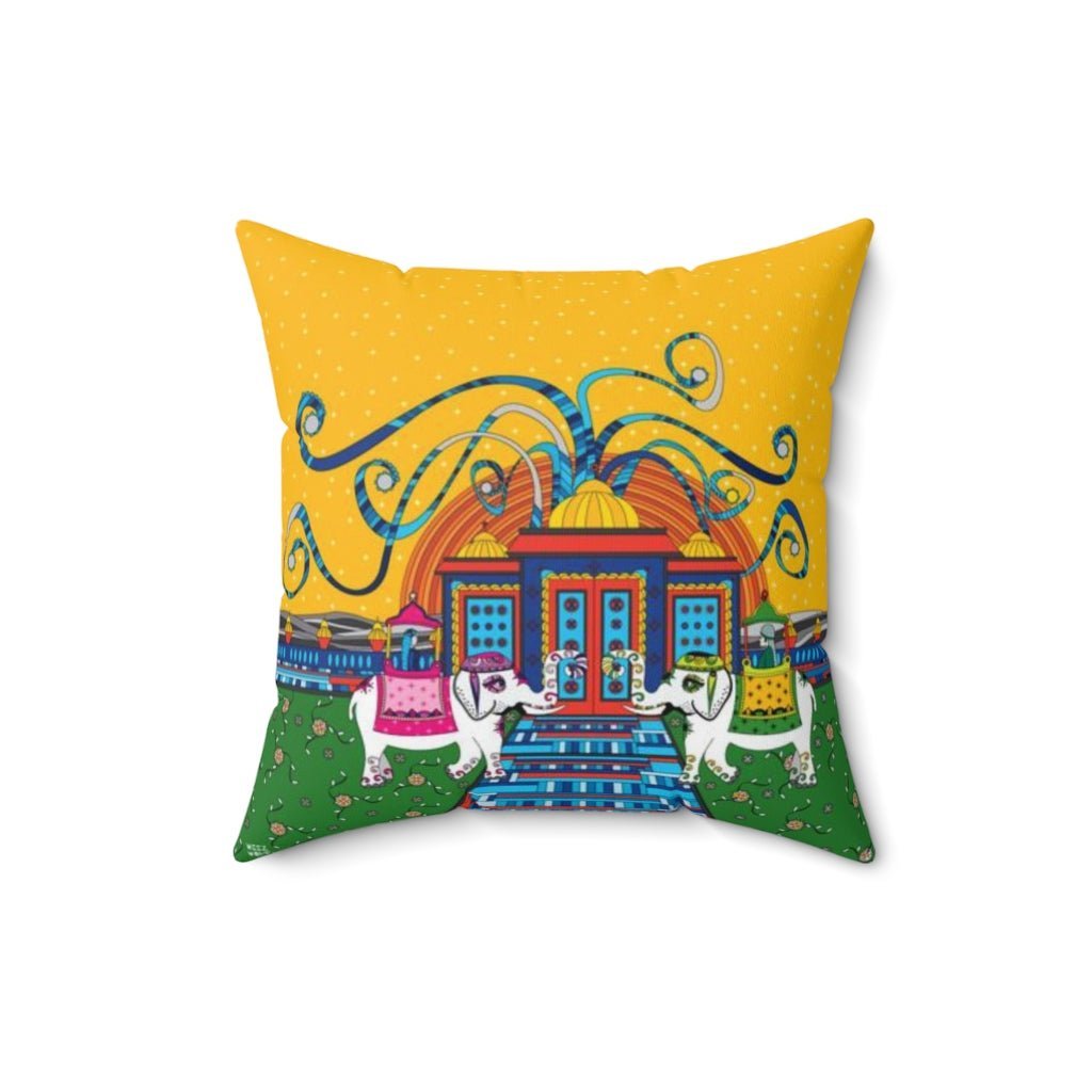 Wedding Day Spun Polyester Square Pillow - WeezWomp