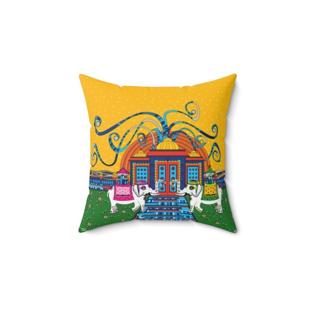 Wedding Day Spun Polyester Square Pillow - WeezWomp